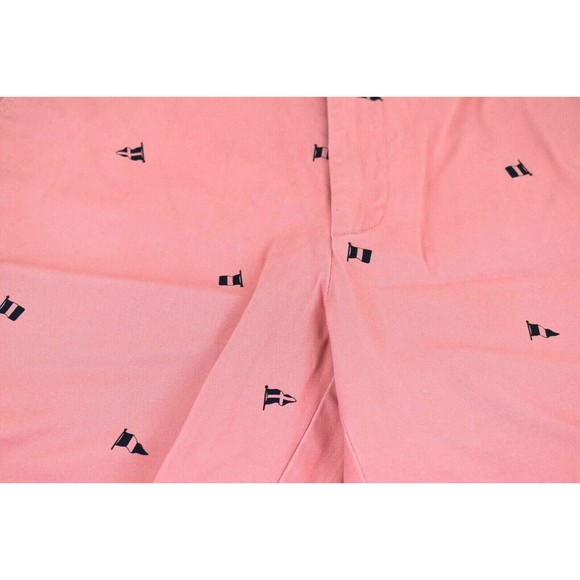 Nautica Men's Salmon Stretch Classic Fit Sailing Flags Deck Shorts Size 30 NWT - Picture 2 of 9